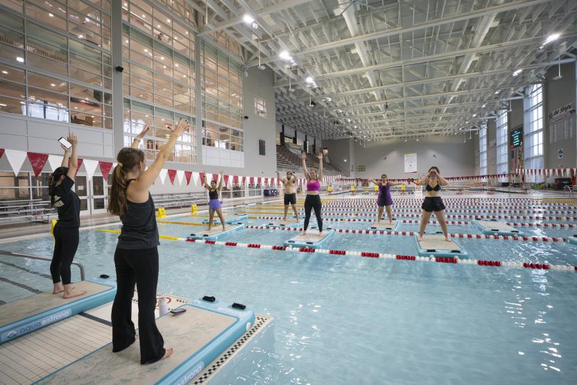 paddle fitness in the natatorium pool