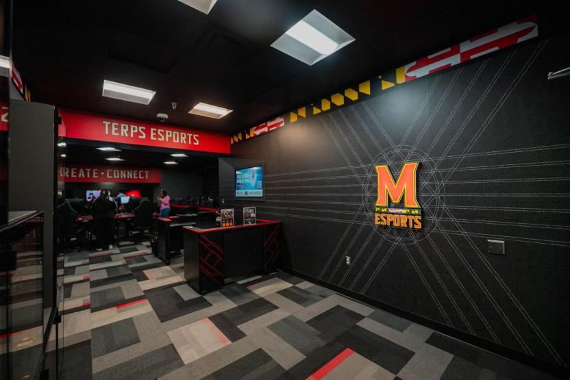 main entrance to Terps Esports Center