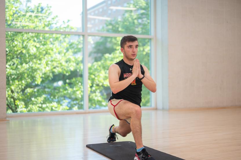 man doing yoga 