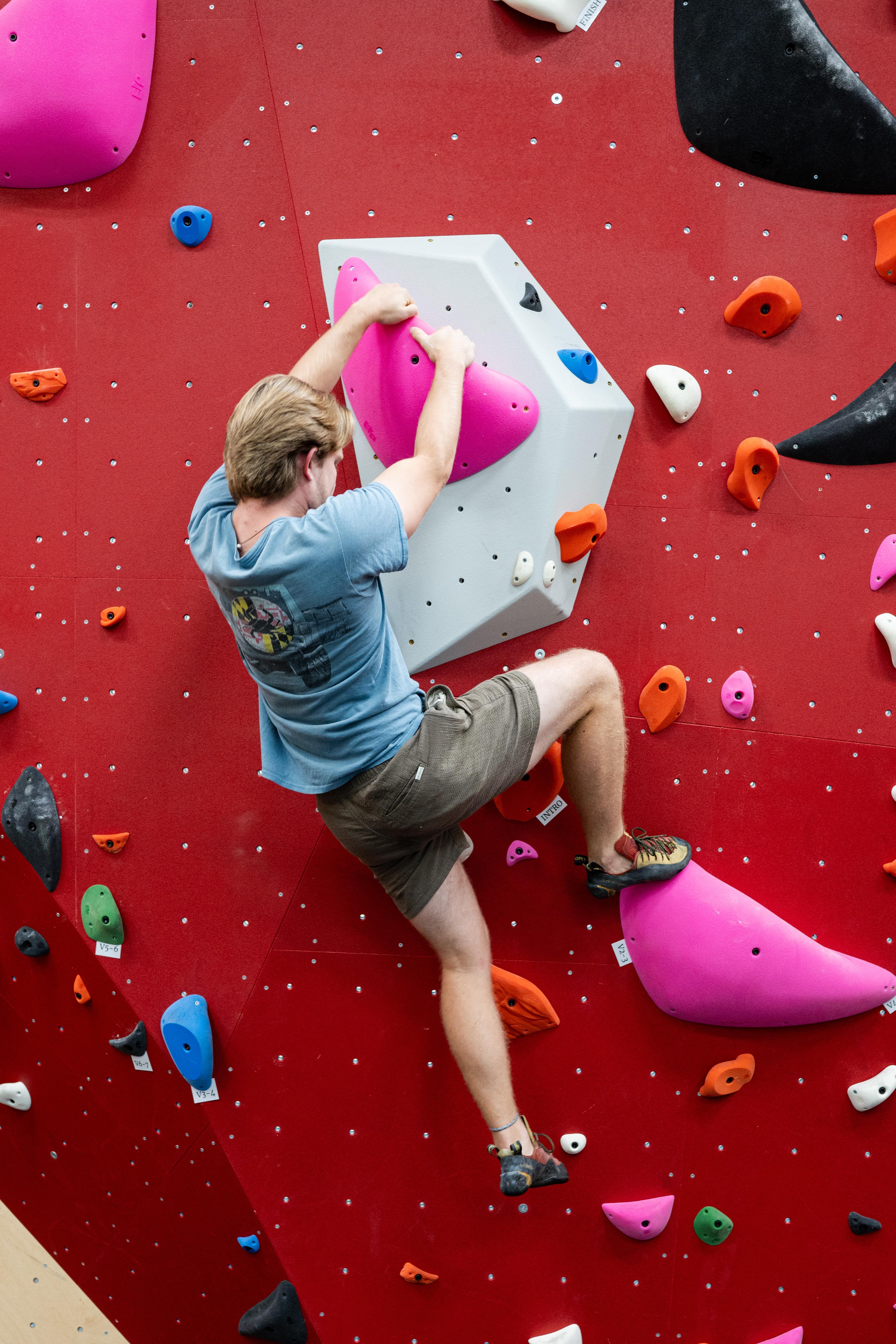 climbing bouldering wall