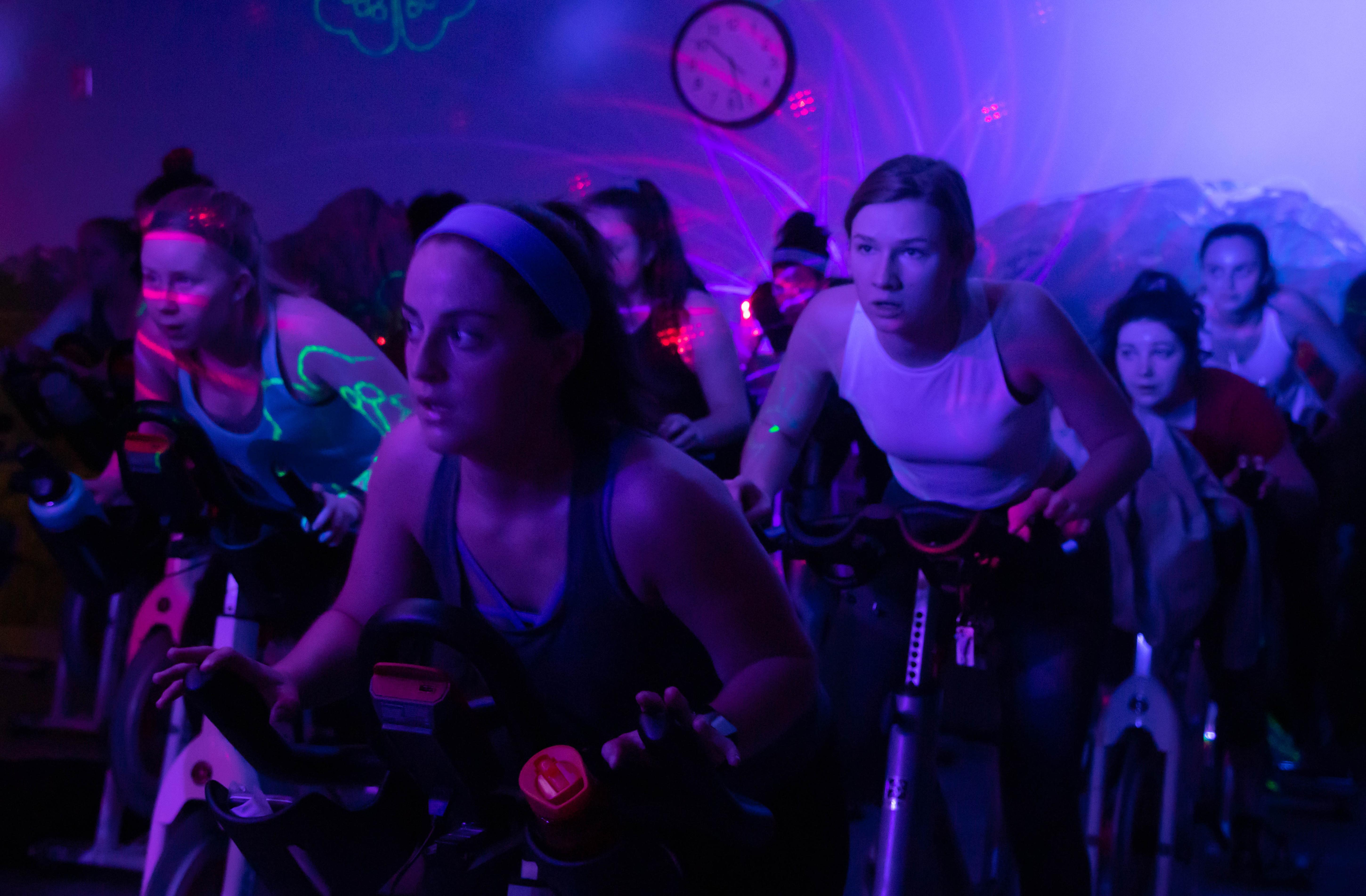 spin cycle class neon lights