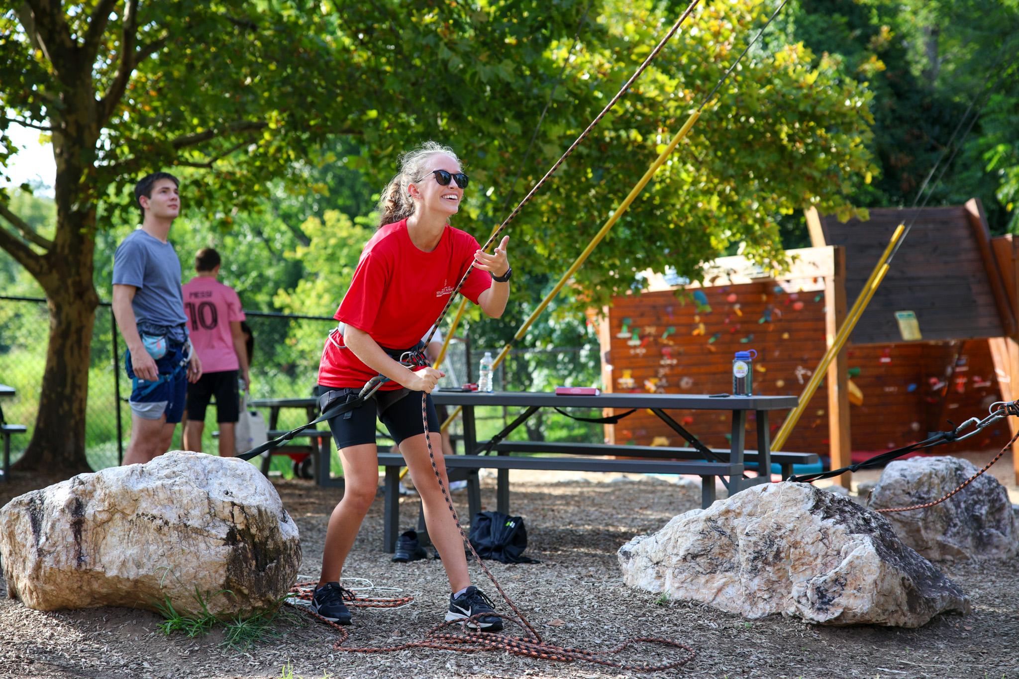 climbing wall staff